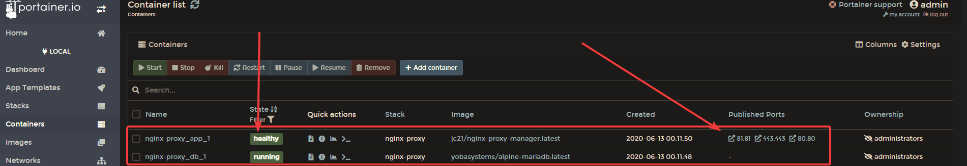Portainer-Nginx-Proxy-Manager